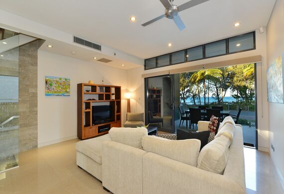 The Esplanade Port Douglas living room with a view