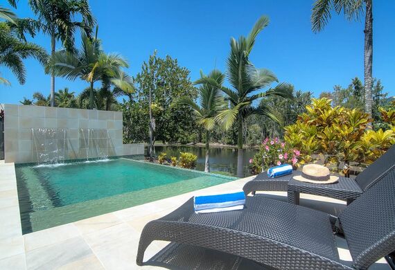 Tranquility by the Lake Luxury Port Douglas Accommodation pool side